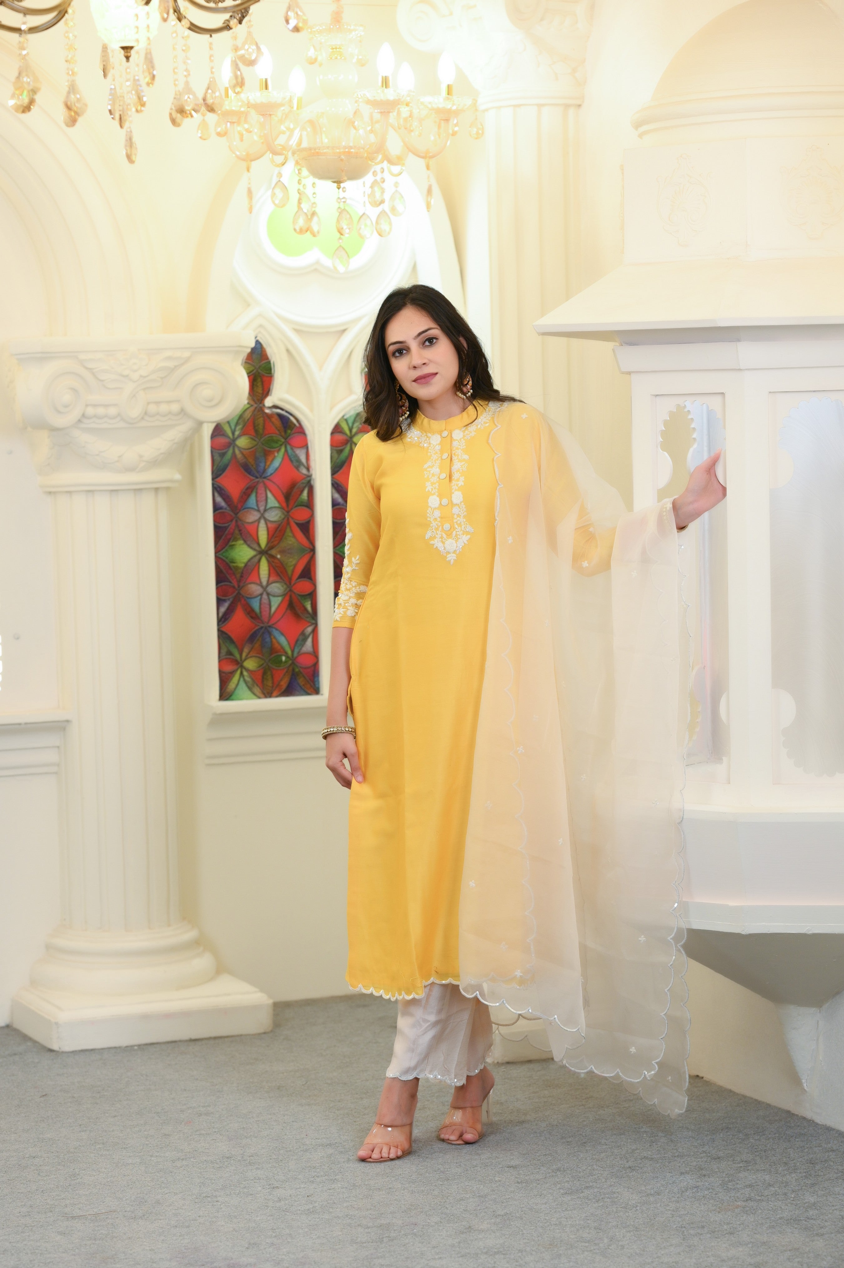 Yellow Kurta Set with Dupatta