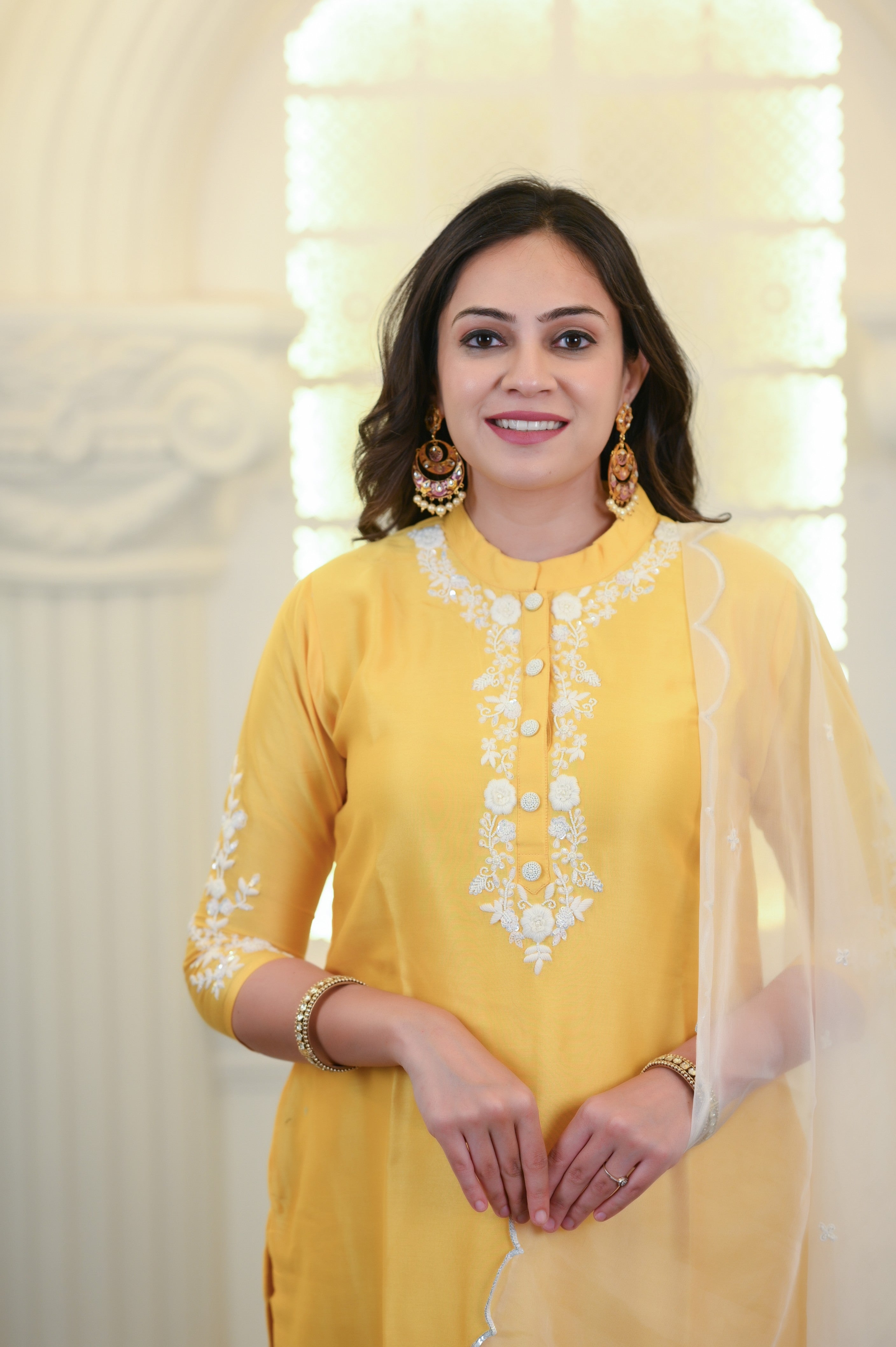 Yellow Kurta Set with Dupatta