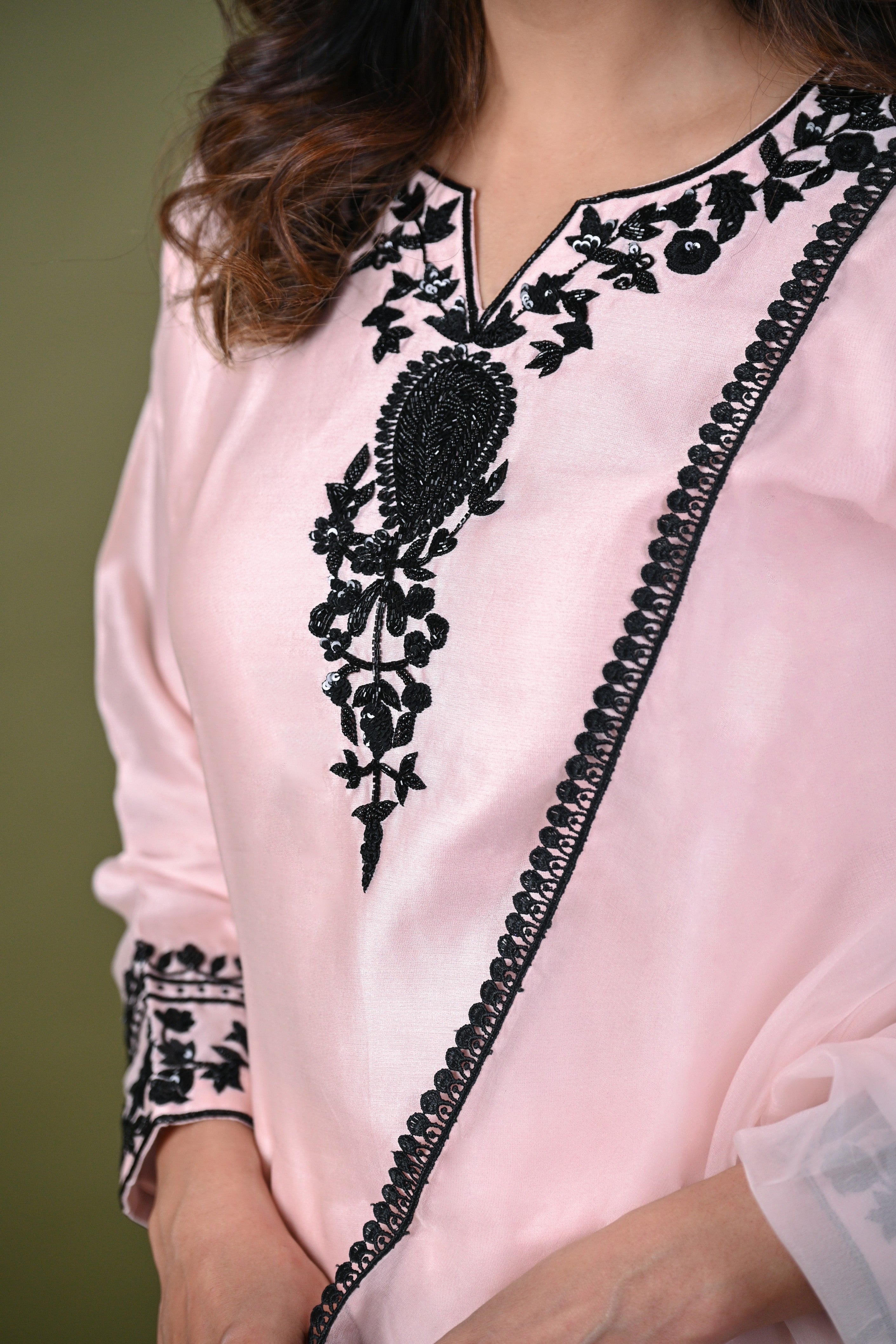 Pastel Pink Kurta Set with Dupatta