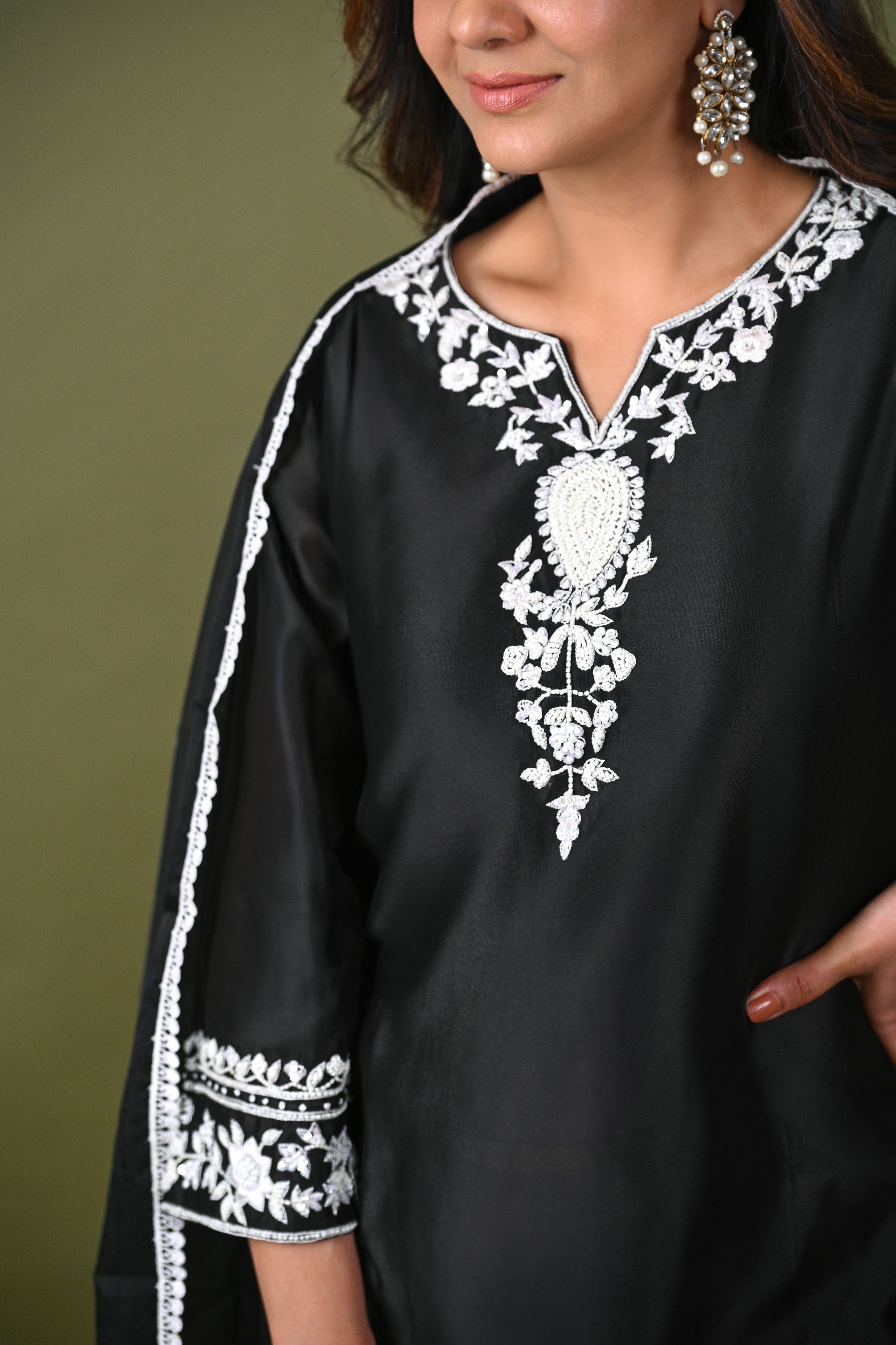 Black Kurta Set with Dupatta