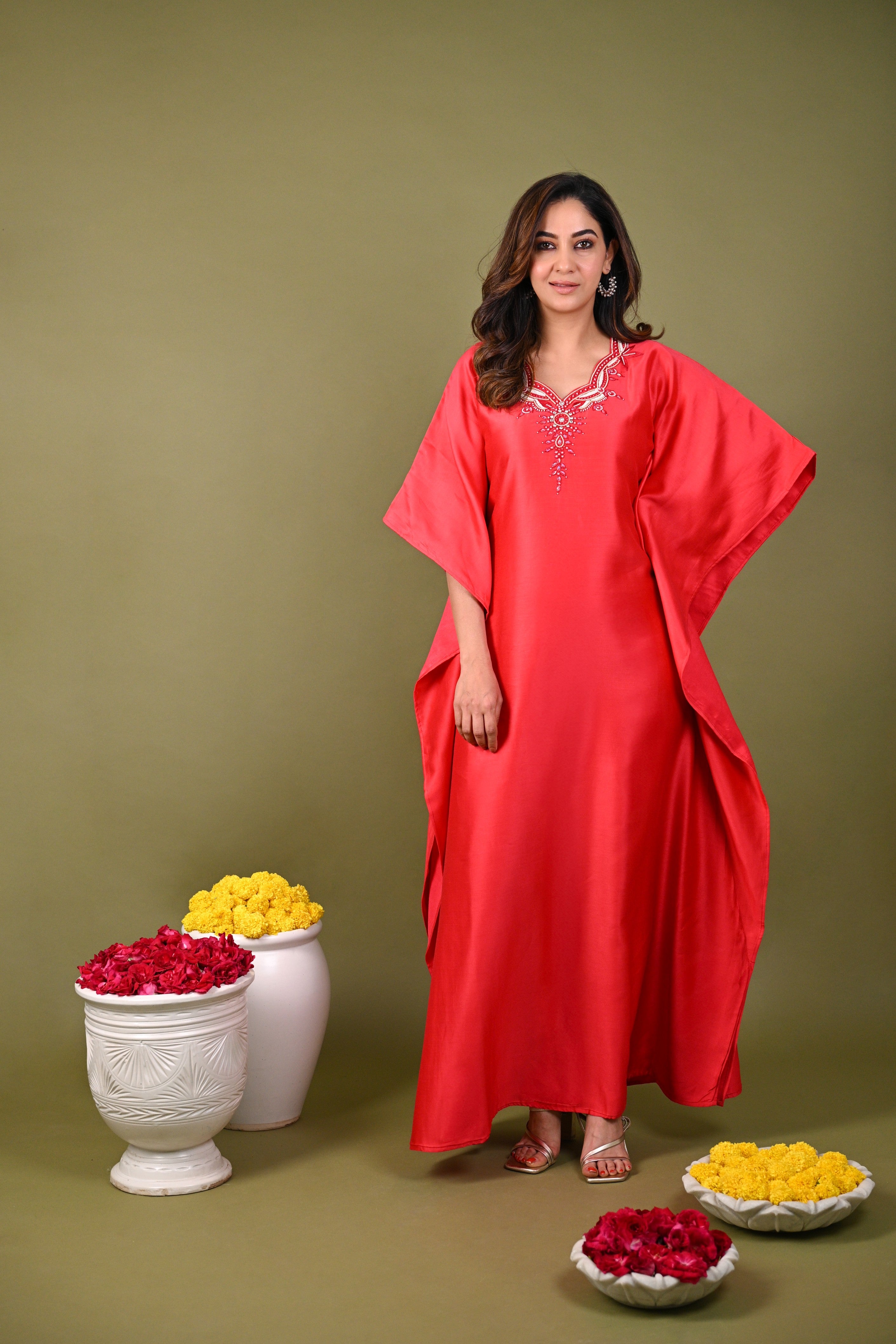 Red Tone Kaftan