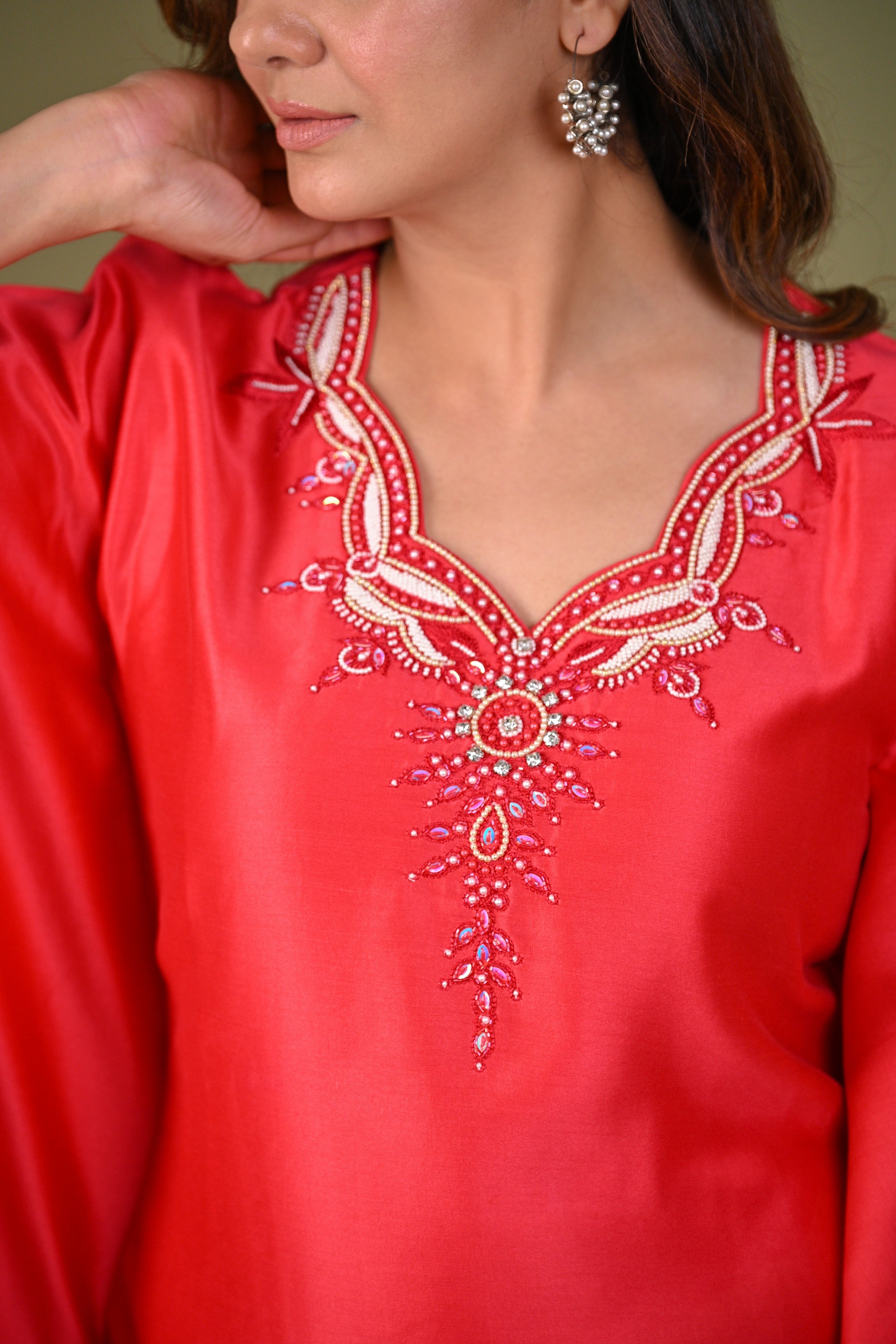 Red Tone Kaftan