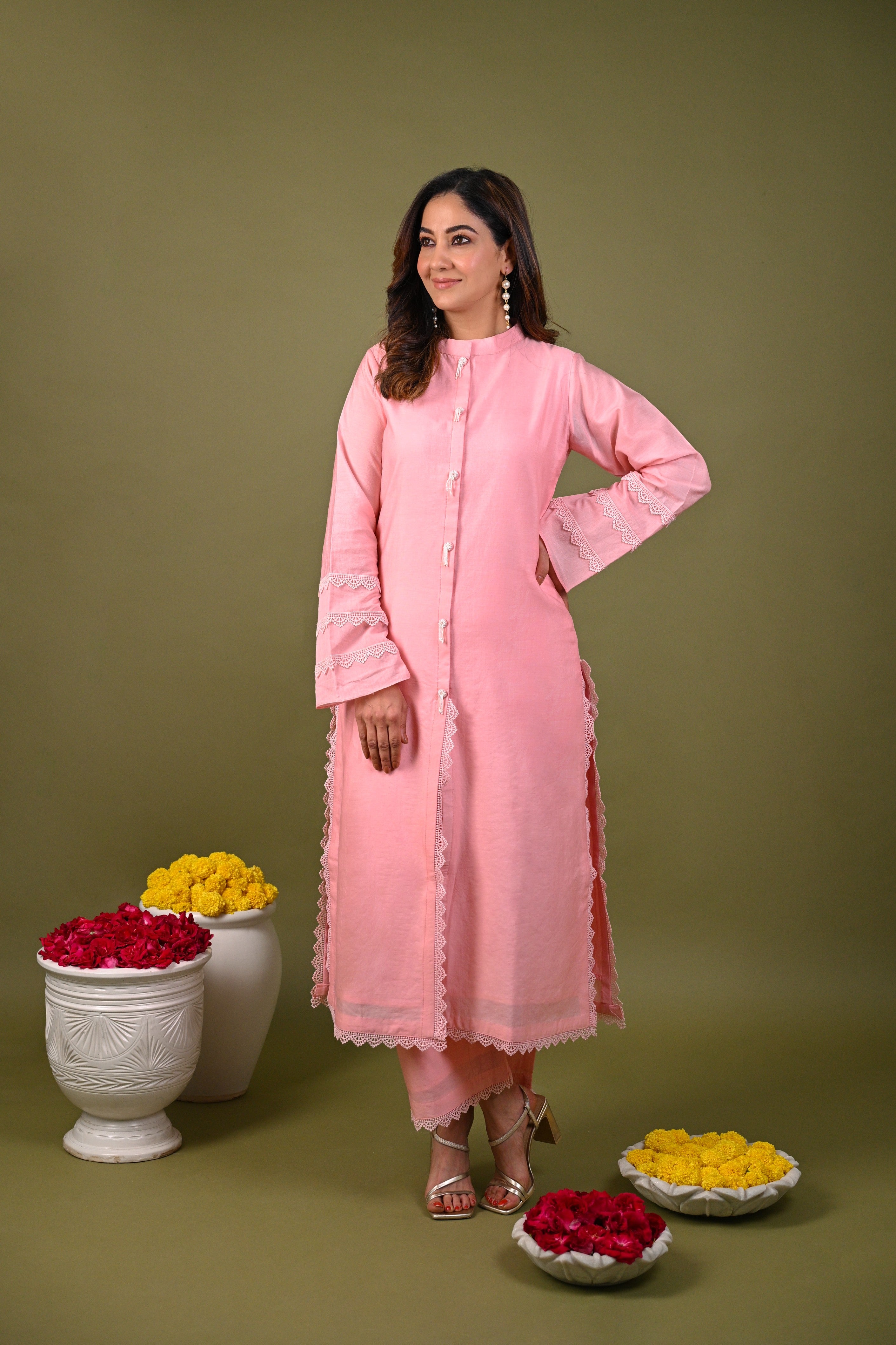 Pink Kurta Pant Set