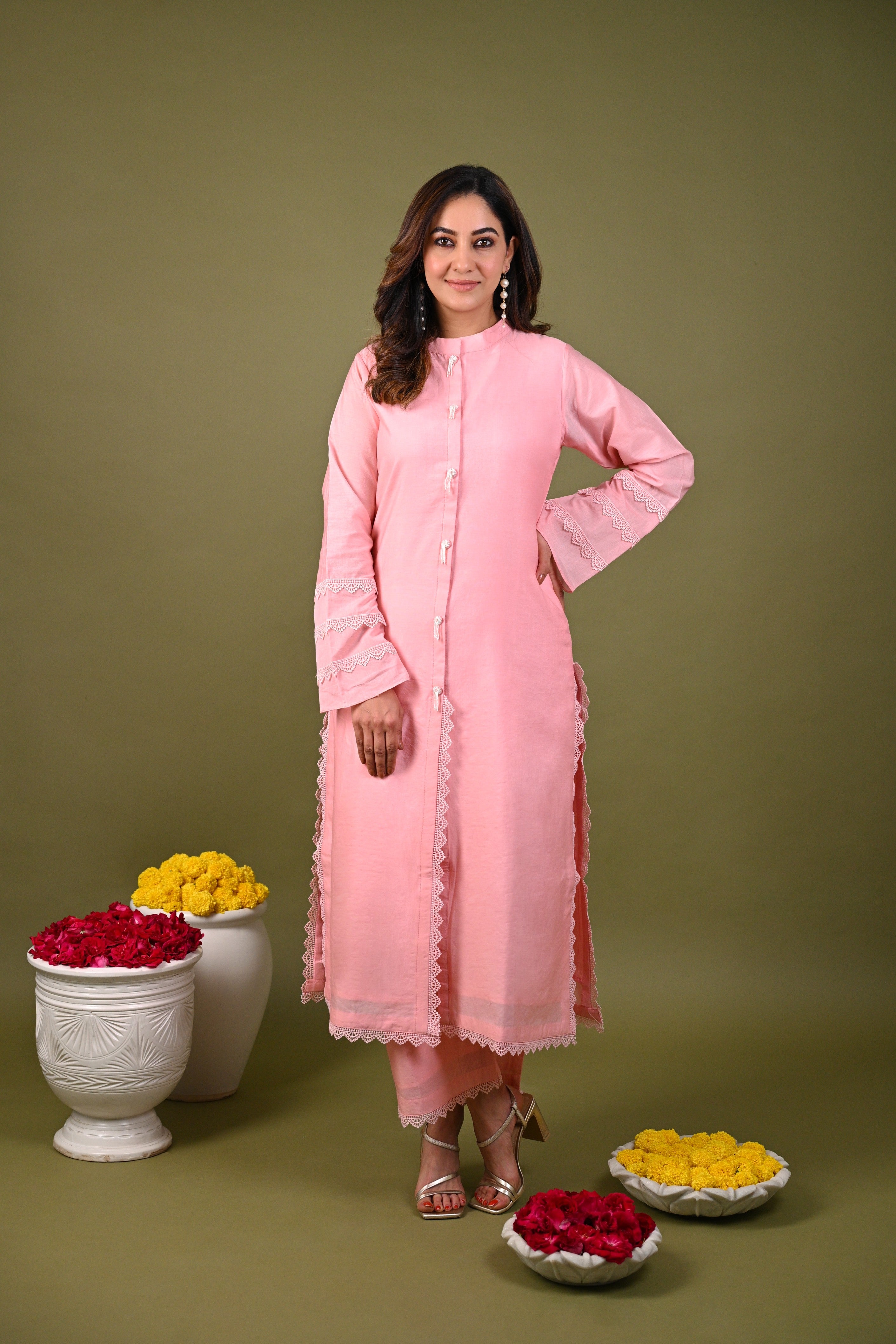 Pink Kurta Pant Set