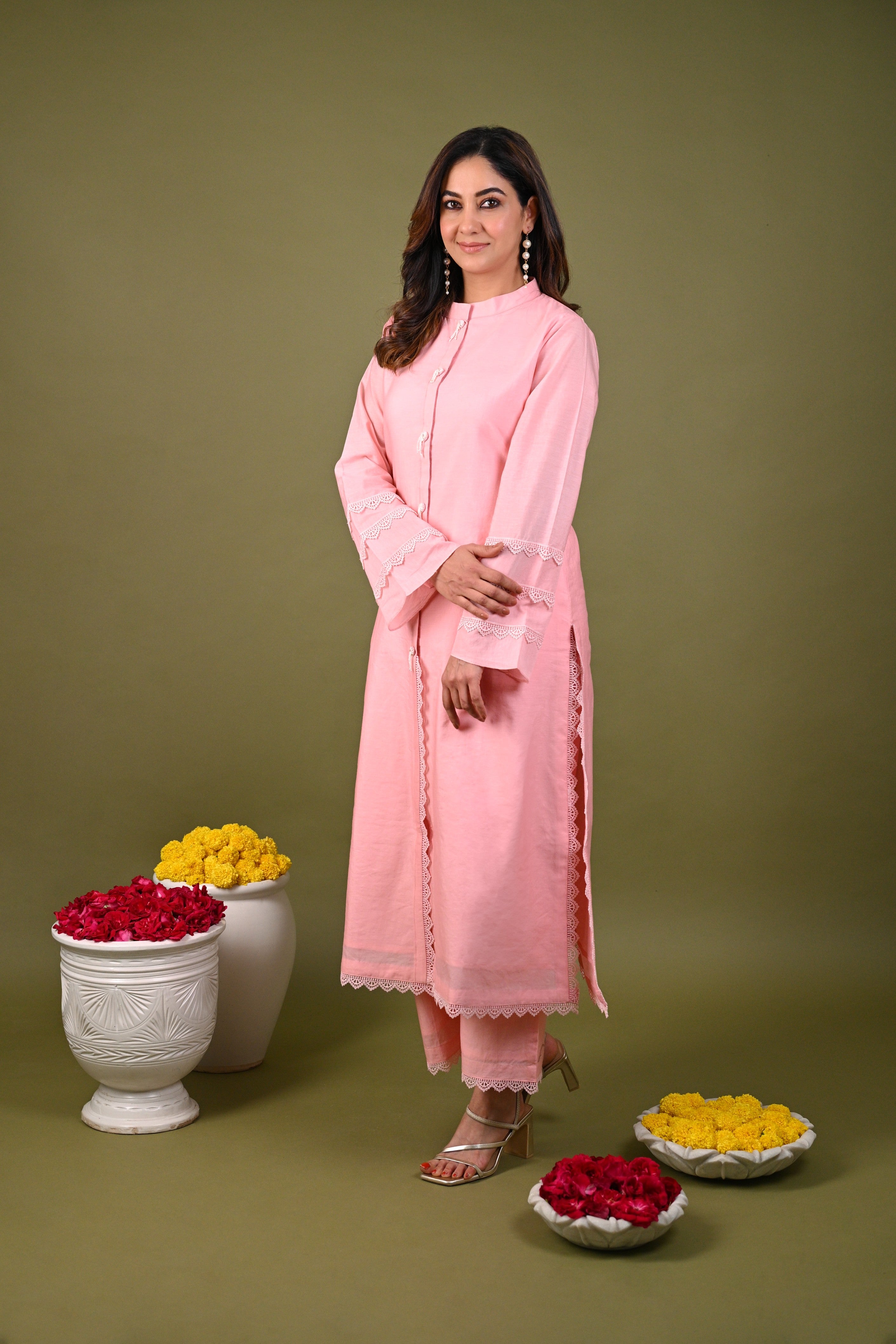 Pink Kurta Pant Set