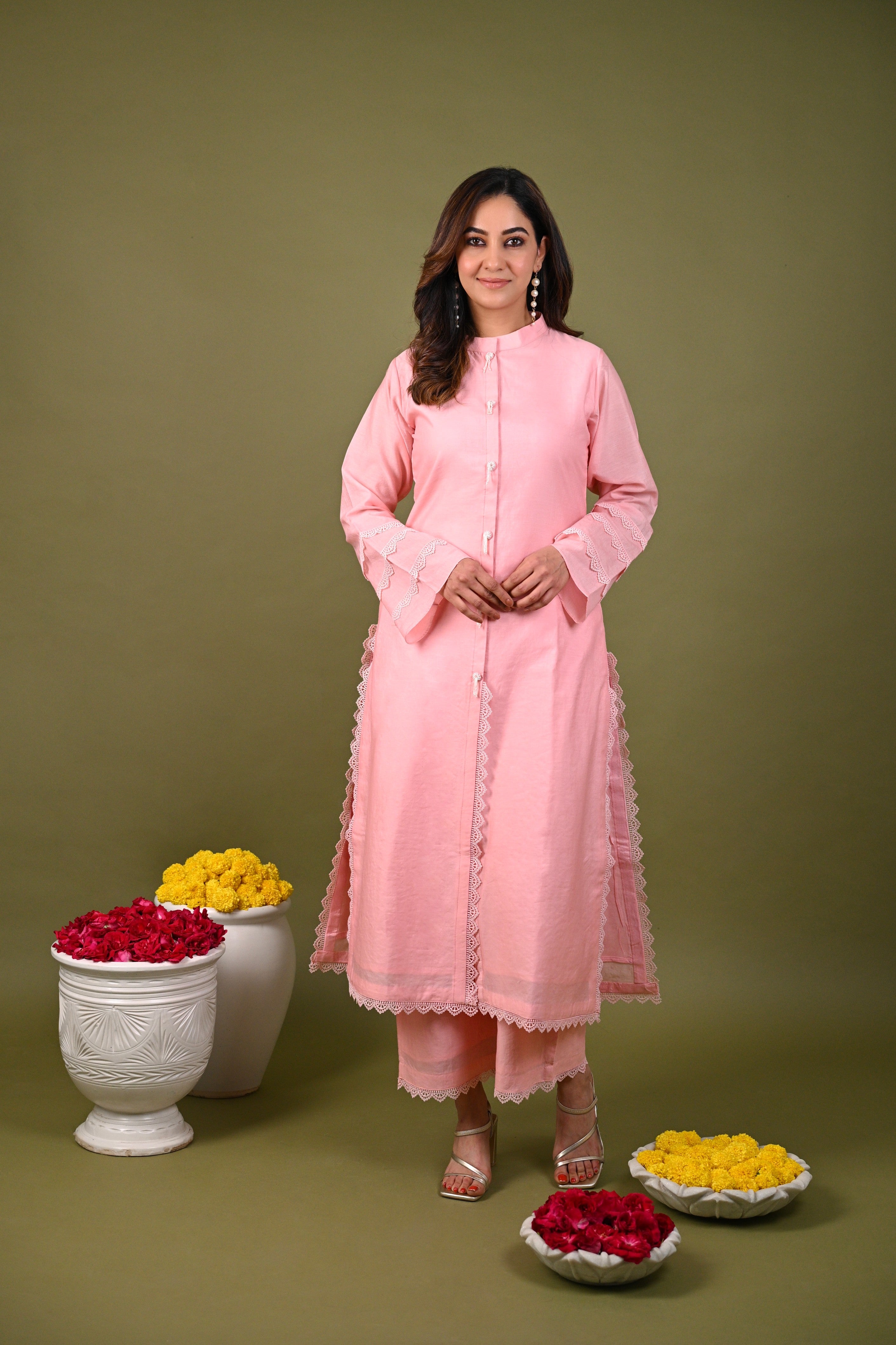 Pink Kurta Pant Set